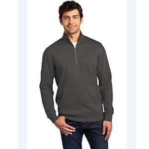 Robert Barakett | Men's Quarter Zip Pullover, Gray, XL